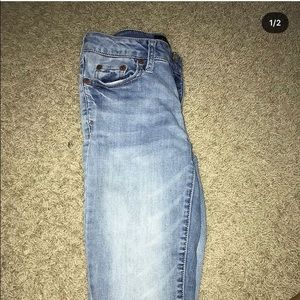 aeropostale light blue super skinny jeans